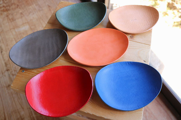 レザートレイ　イタリアレザー 6枚目の画像