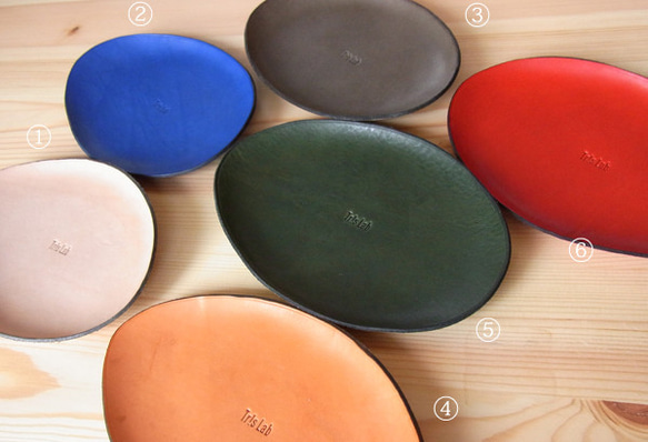 レザートレイ　イタリアレザー 5枚目の画像