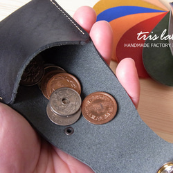 小錢包 （新顏色 蘋果色）義大利皮革 第2張的照片