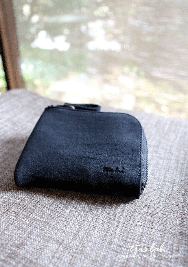 ちいさなお財布　"KUDU BLACK"  イギリスレザー
