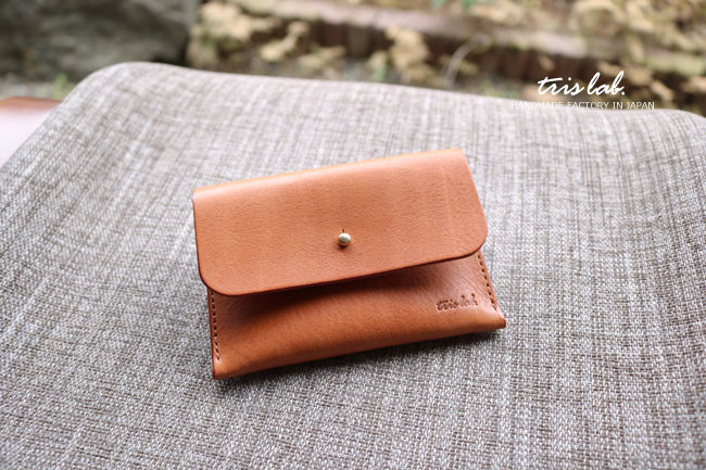 NEW! 名刺入れ/カードケース　(ライトブラウン)　イタリアンレザー