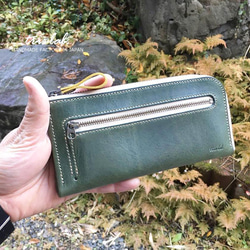 ちいさな長財布 ”りんご” イタリアレザー 6枚目の画像