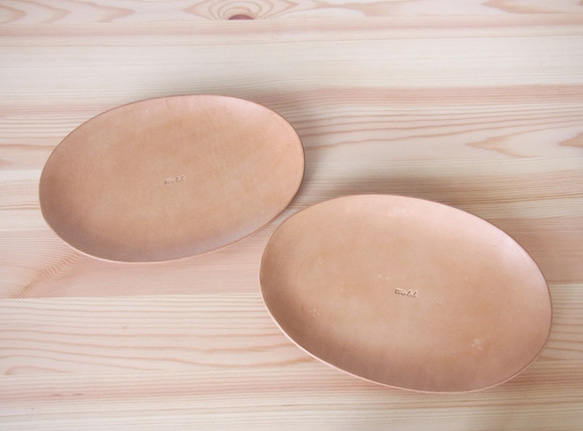 レザートレイ　”ふつうのサイズ”　【手染め仕様】 2枚目の画像