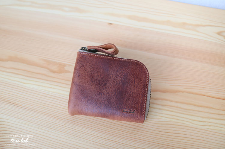 ちいさなお財布　"KUDU WAX（DB）"  イギリスレザー