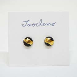 七宝焼〉金箔ひしがたピアス 大 ピアス（スタッド・一粒） tooclemo