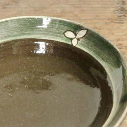 エンレイソウ花模様皿（緑） 3枚目の画像