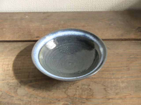 呉須釉小鉢（わら灰）／13cm 2枚目の画像