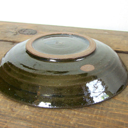 スリップウェアの皿（緑） 4枚目の画像