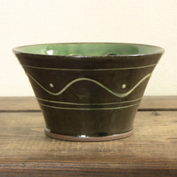 イッチン切立鉢（緑） 1枚目の画像