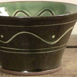 イッチン切立鉢（緑） 2枚目の画像