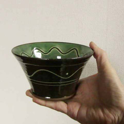 イッチン切立鉢（緑） 5枚目の画像