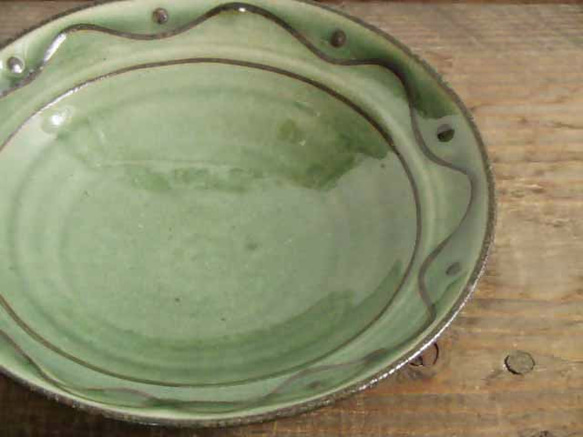 イッチン流文皿（緑） 3枚目の画像