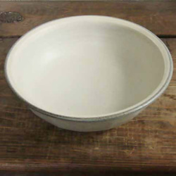 白い面取り鉢（蘭越） 2枚目の画像