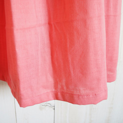 ダブルガーゼギャザースカート　コーラルピンク 2枚目の画像