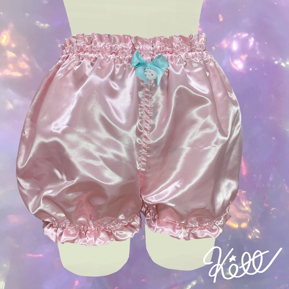【みみみ 】かぼちゃパンツとボンネット ♡ ピンク みみみ 】かぼちゃパンツとボンネット ♡ ピンク みみみ
