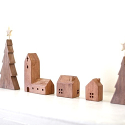 【Creema限定】小さな木の家　ークリスマスの教会1ー 2枚目の画像