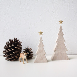 小さな木のクリスマスツリー＊ホワイトオーク＊Lサイズ 2枚目の画像