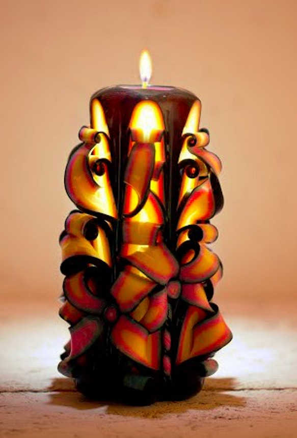 カービング キャンドル  奈落 carving candle [大] 5枚目の画像