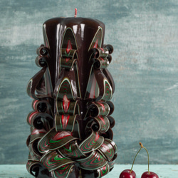 [最高のクリスマスギフト] カービング キャンドル Royal Black carving candle | big 4枚目の画像