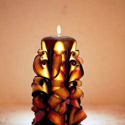 [最高のクリスマスギフト] カービング キャンドル Royal Black carving candle | big 5枚目の画像