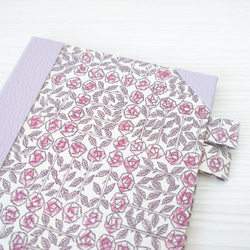 Sale♪シンプル・かわいいA6手帳カバー　リバティ～スリーピングローズ・ピンク～ 6枚目の画像