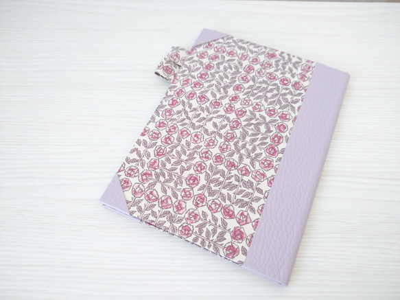 Sale♪シンプル・かわいいA6手帳カバー　リバティ～スリーピングローズ・ピンク～ 7枚目の画像