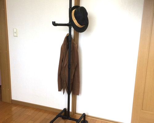 アイアン インダストリアル配管使用 ポールハンガーラック ハンガー