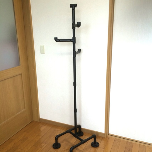 アイアン インダストリアル配管使用 ポールハンガーラック ハンガー