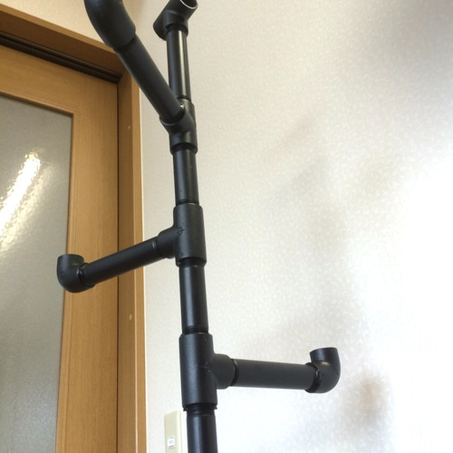 アイアン インダストリアル配管使用 ポールハンガーラック ハンガー