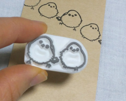 消しゴムはんこNo.346 シマエナガとお菓子の家 消しゴムはんこNo.346 シマエナガとお菓子の家 消しゴムはんこ【NO.215】