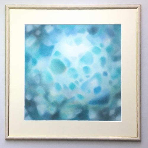 moon symphony ハンドメイドパステル画絵画アート原画