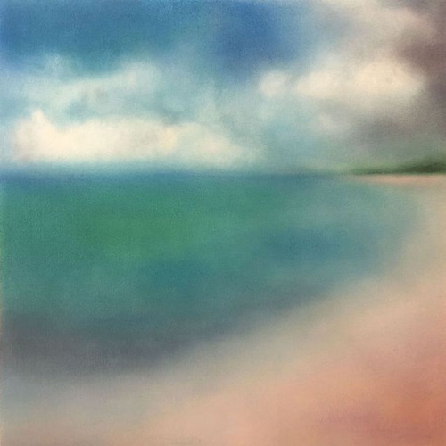 いつか見た海と空3（パステル画 原画） 絵画 にゃんずら 通販