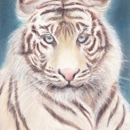 パステルsugar 絵画原画 オイルパステル画 赤信号の一分間 2L