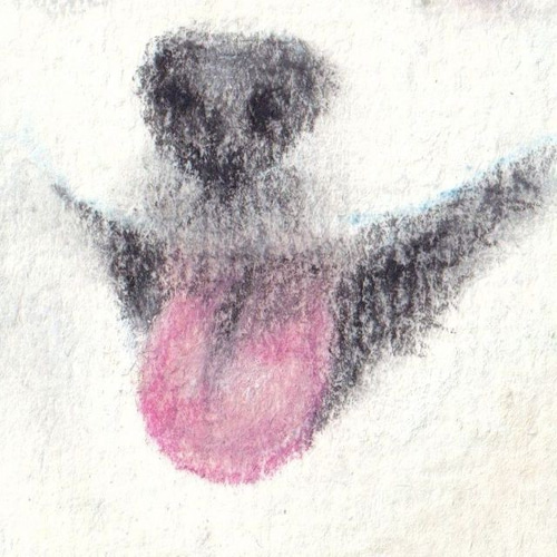 黒わんこ（パステル画・マット紙付き） 絵画 パステル画生活