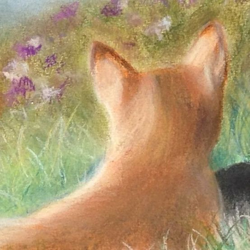 海を見ていた午後（パステル画・原画） 6号 絵画 にゃんずら 通販