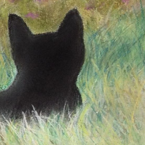 海を見ていた午後（パステル画・原画） 6号 絵画 にゃんずら 通販