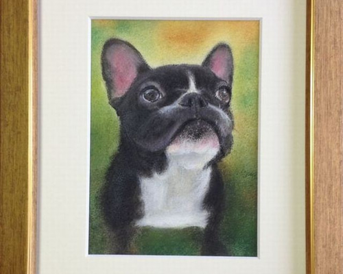フレンチブルドッグ（パステル画 原画） 絵画 にゃんずら 通販 7918166