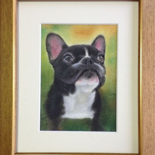 フレンチブルドッグ（パステル画 原画） 絵画 にゃんずら 通販 7918166