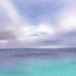 いつか見た海と空（パステル画　原画） 4枚目の画像
