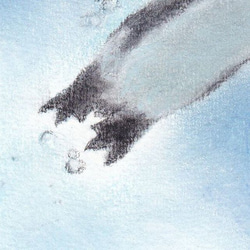 小さな翼（パステル画　原画）額装込み 3枚目の画像