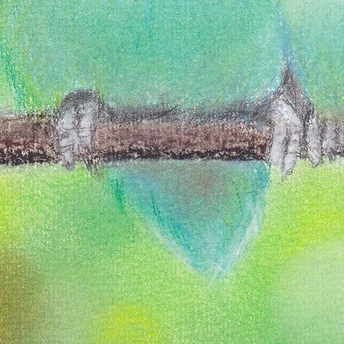 青い鳥⑥（パステル画 原画） 額装込み 絵画 にゃんずら 通販