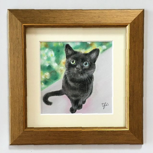 見上げる猫11(パステル画 原画) 絵画 にゃんずら 通販 9824358 見上げる猫11(パステル画 原画) 絵画 にゃんずら 通販 9824358