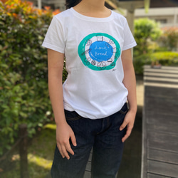 【20%off】(キズ有り）Tシャツ Love Bread ベリー色 5枚目の画像