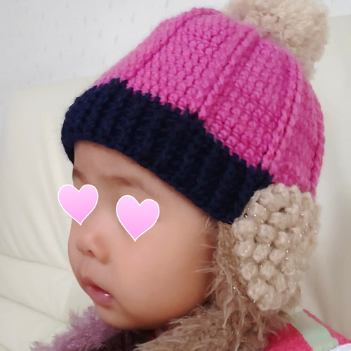 KEEP IT でっぱら REAL 耳付きピンクニット帽