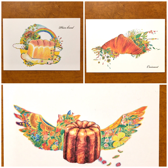 パン屋さんイラスト　ポストカード5種類 4枚目の画像
