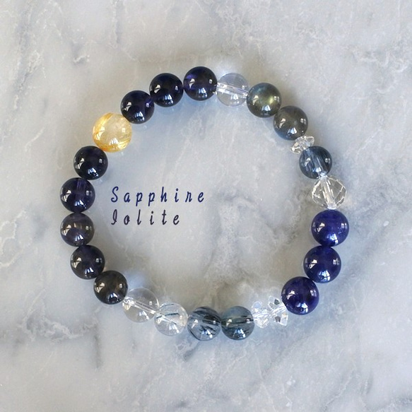 サファイアオーバルファセットカットバングル／ブレスレット