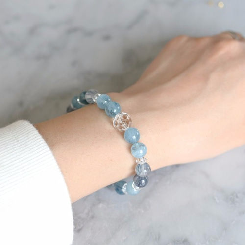 アクチノライトインクォーツブレスレット【最高品質】 高品質]アクチノライトインクォーツブレスレット（約10.5mm玉） - 埼玉