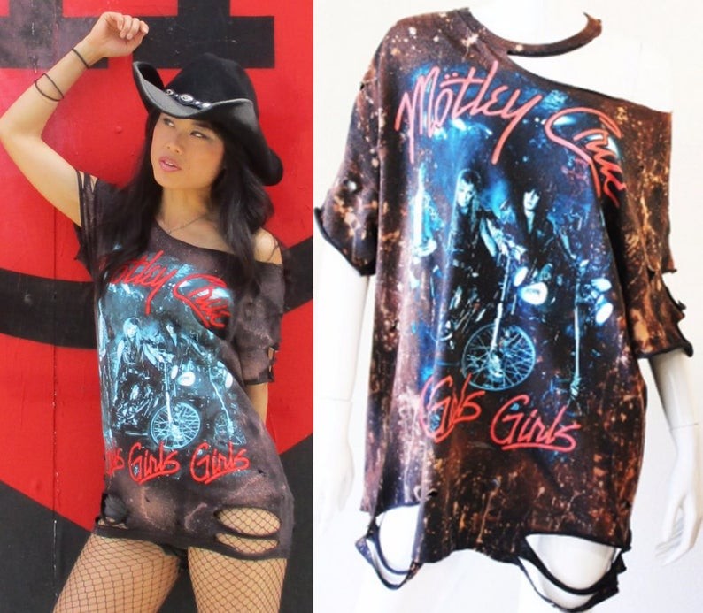 モトリークルークラッシュ加工シャツ★S-XL★カスタムオーダー受付てます！