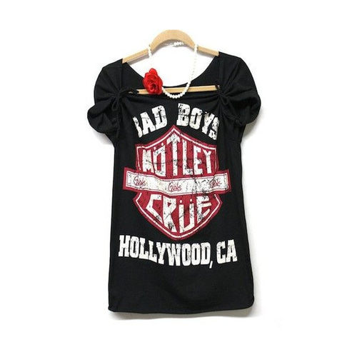 Motley Crue☆モトリークルー2wayカスタムTロックTバンドTシャツ Motley Crue☆モトリークルー2wayカスタムTロックTバンドTシャツ