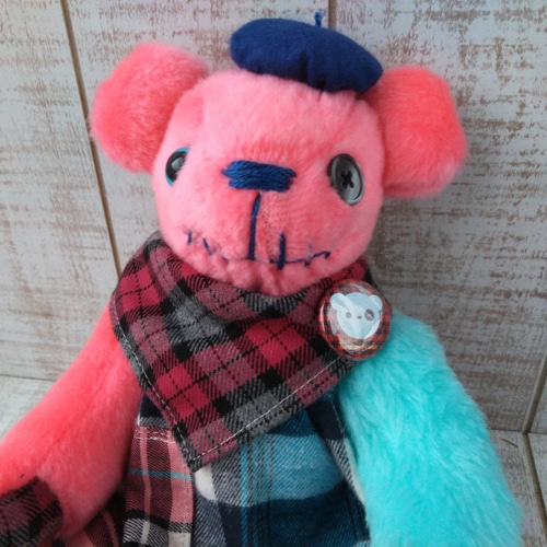 PUNK/ホラー】片目ボタンのアシンメトリーBEAR（28㎝テディベア